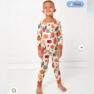 Little Sleepies Pumpkin Pals Two Piece Pajamas 2T Long Sleeve